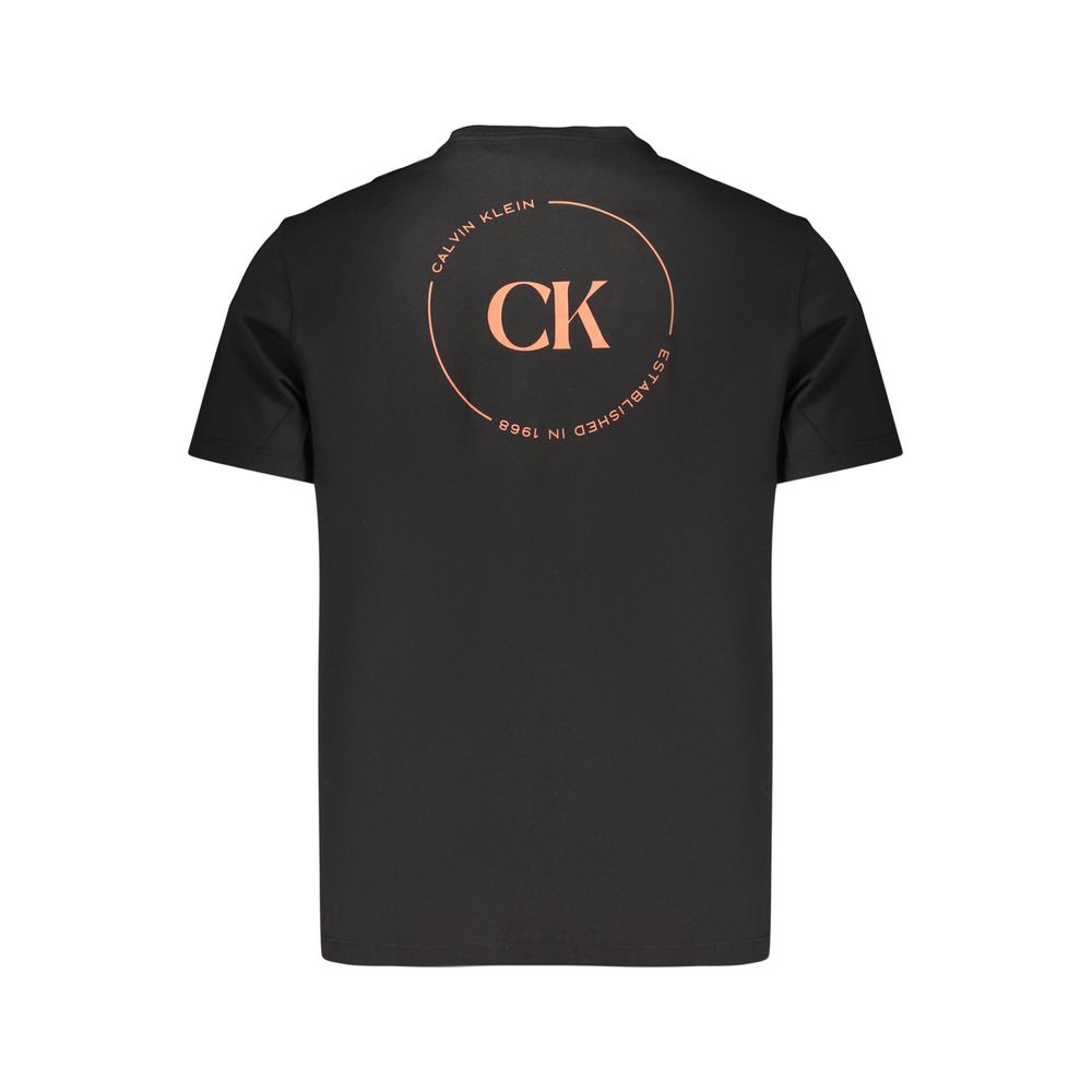 Schwarzes Baumwoll-T-Shirt für Herren