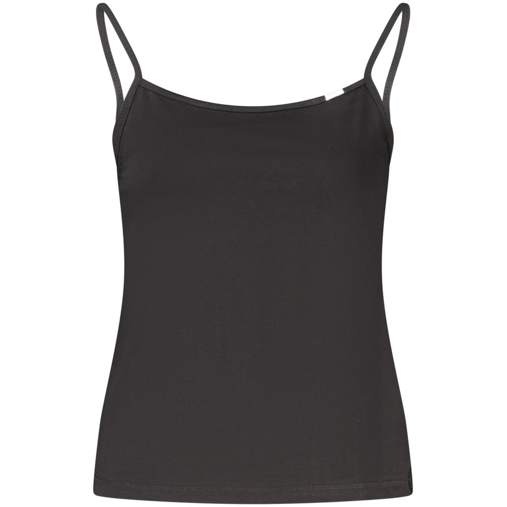 Schwarzes Baumwoll-Tanktop für Damen