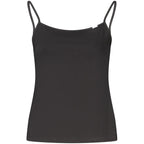 Schwarzes Baumwoll-Tanktop für Damen