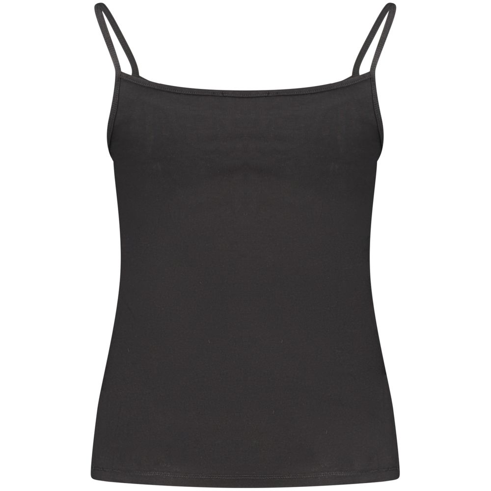 Schwarzes Baumwoll-Tanktop für Damen