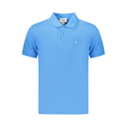 Azzurro Baumwoll-Poloshirt für Herren