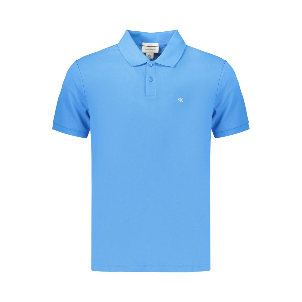 Azzurro Baumwoll-Poloshirt für Herren