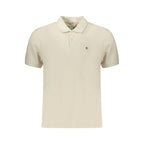 Beige Baumwoll-Herrenpoloshirt