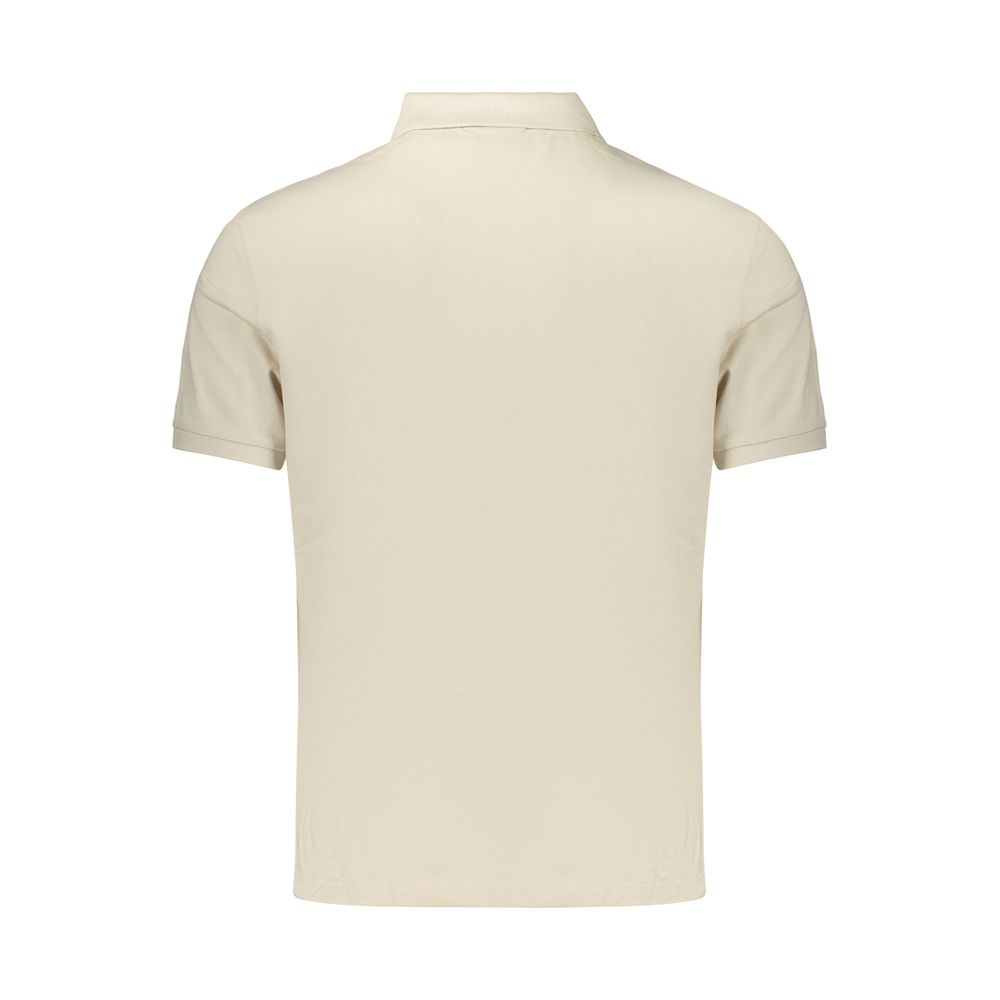Beige Baumwoll-Herrenpoloshirt