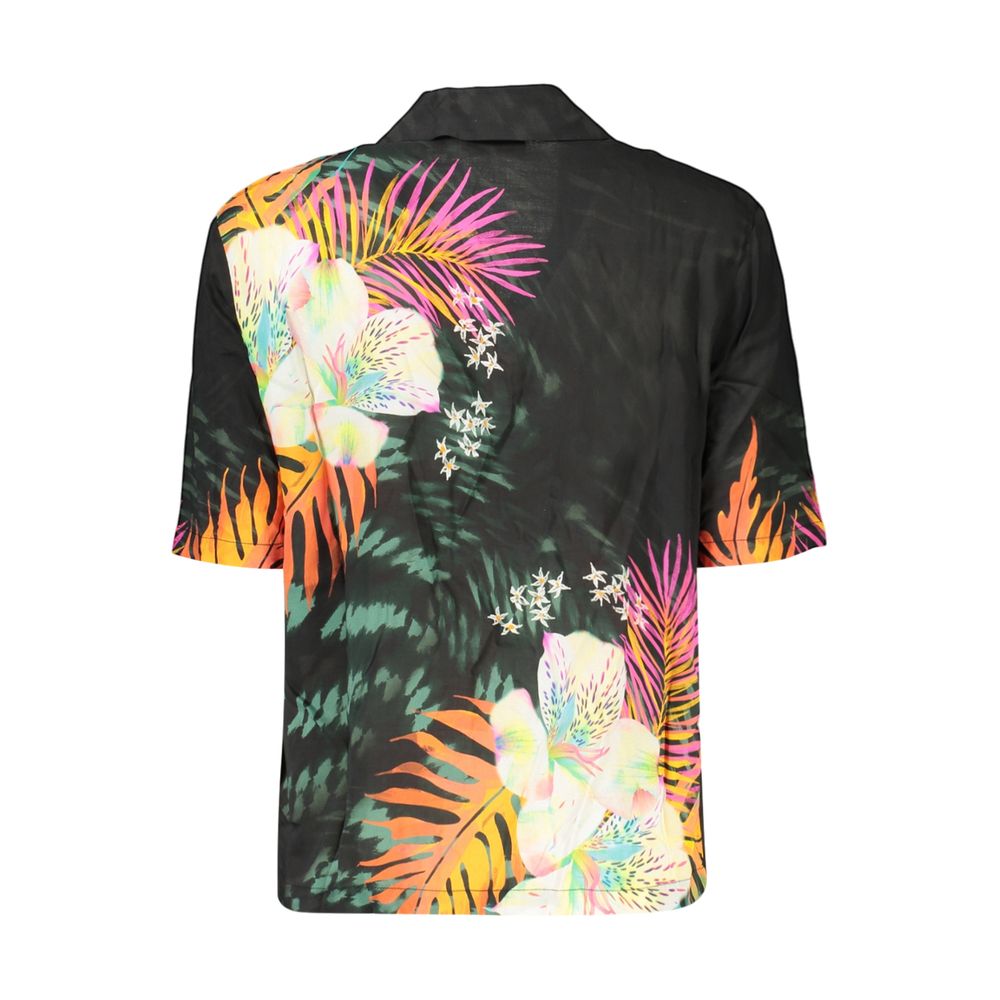 Schwarzes Damen-Shirt aus Viskose