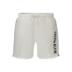 Weiße Badeshorts aus Polyester