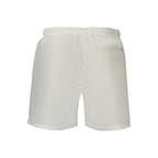 Weiße Badeshorts aus Polyester