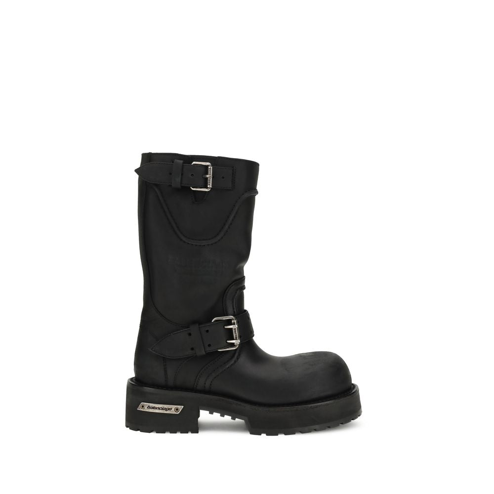 Schwarze Schnürstiefel aus Leder 833585WCAL11080