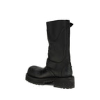 Schwarze Schnürstiefel aus Leder 833585WCAL11080