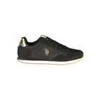 Schwarzer Damen-Sneaker aus Polyurethan