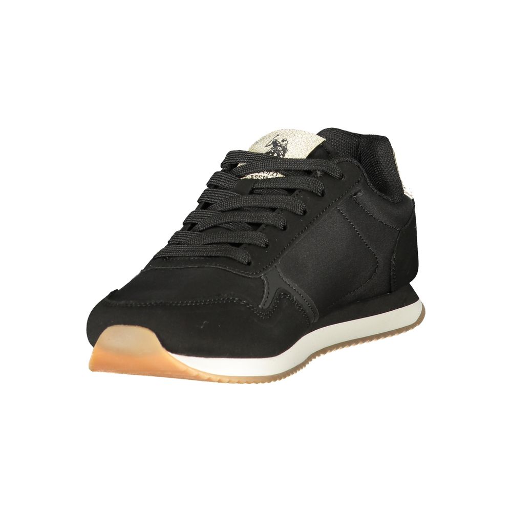 Schwarzer Damen-Sneaker aus Polyurethan