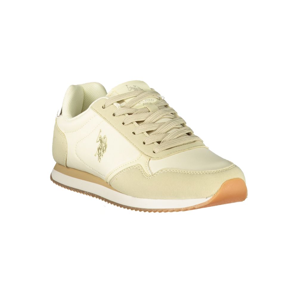 Damen-Sneaker aus beigem Polyurethan