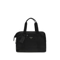 Schwarze Gepäck- und Reisetasche aus recyceltem Polyamid