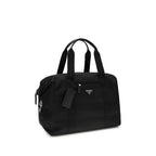 Schwarze Gepäck- und Reisetasche aus recyceltem Polyamid