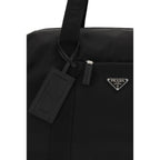 Schwarze Gepäck- und Reisetasche aus recyceltem Polyamid