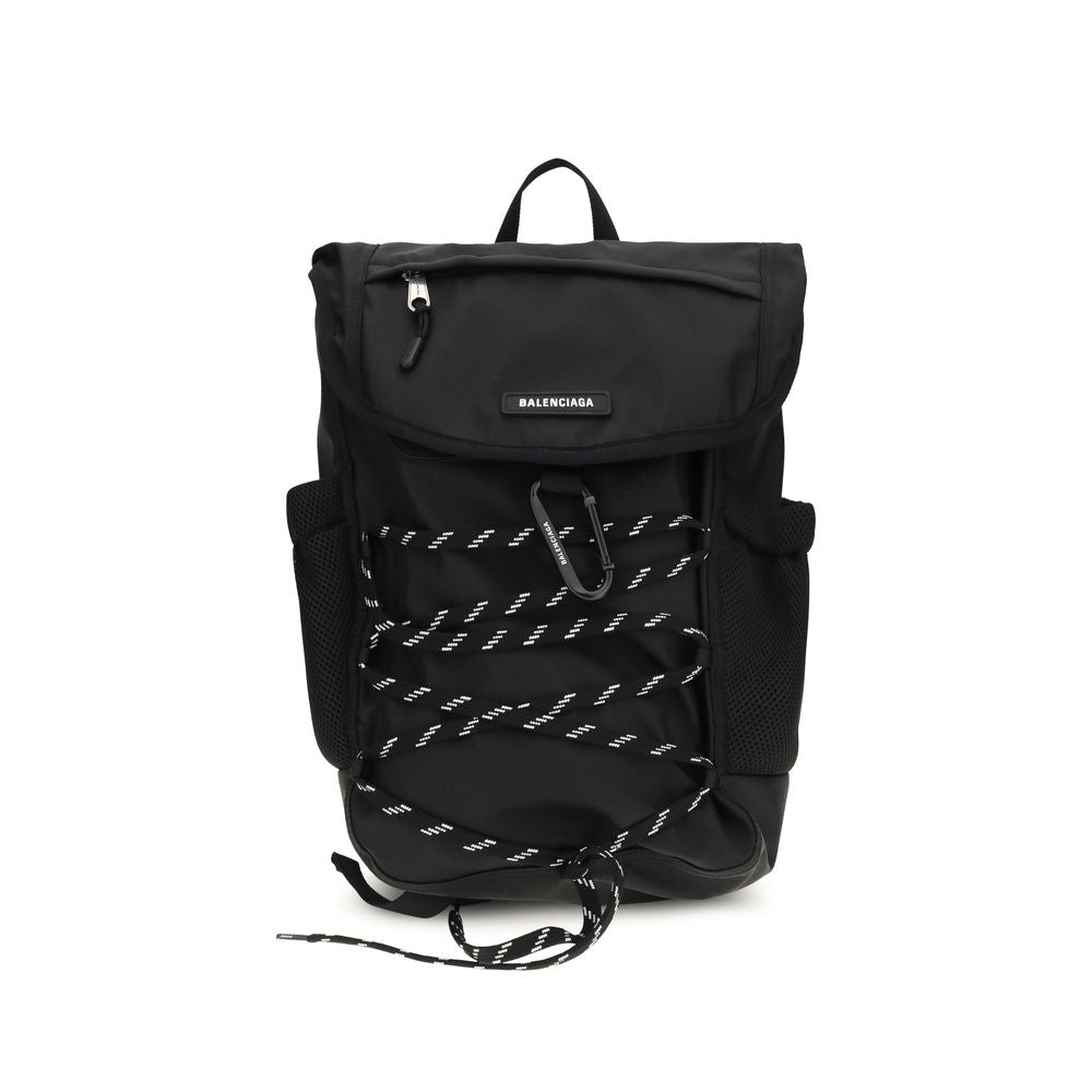 Schwarzer Nylon-Rucksack