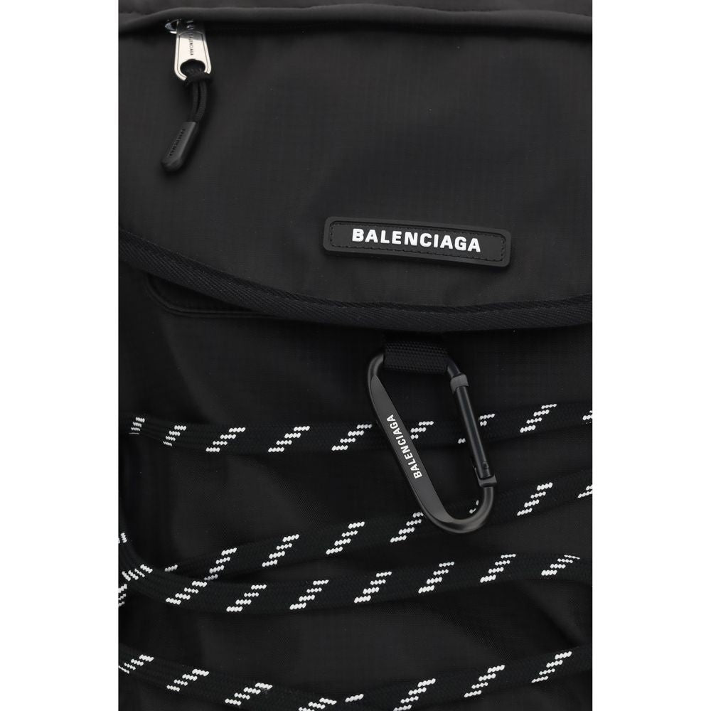 Schwarzer Nylon-Rucksack