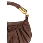 Braune Kalbsleder Bos Taurus Schultertasche