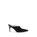 Schwarze Mules aus Wildleder