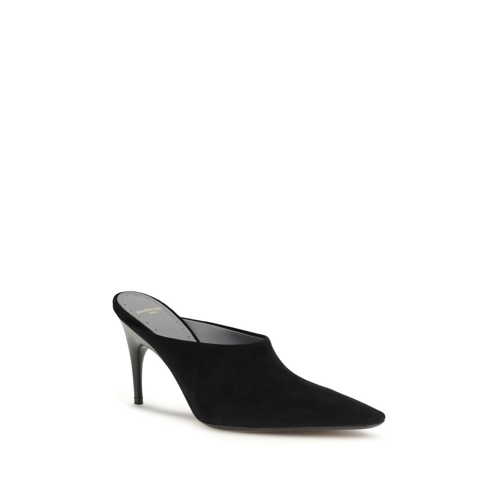 Schwarze Mules aus Wildleder