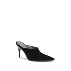 Schwarze Mules aus Wildleder