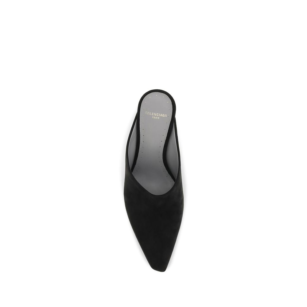 Schwarze Mules aus Wildleder