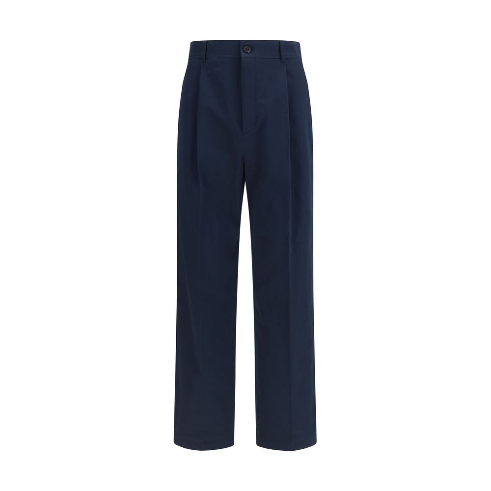 Blaue Baumwoll-Freizeithose