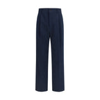 Blaue Baumwoll-Freizeithose