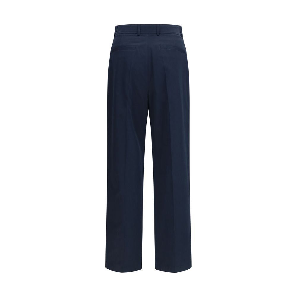 Blaue Baumwoll-Freizeithose