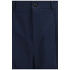 Blaue Baumwoll-Freizeithose