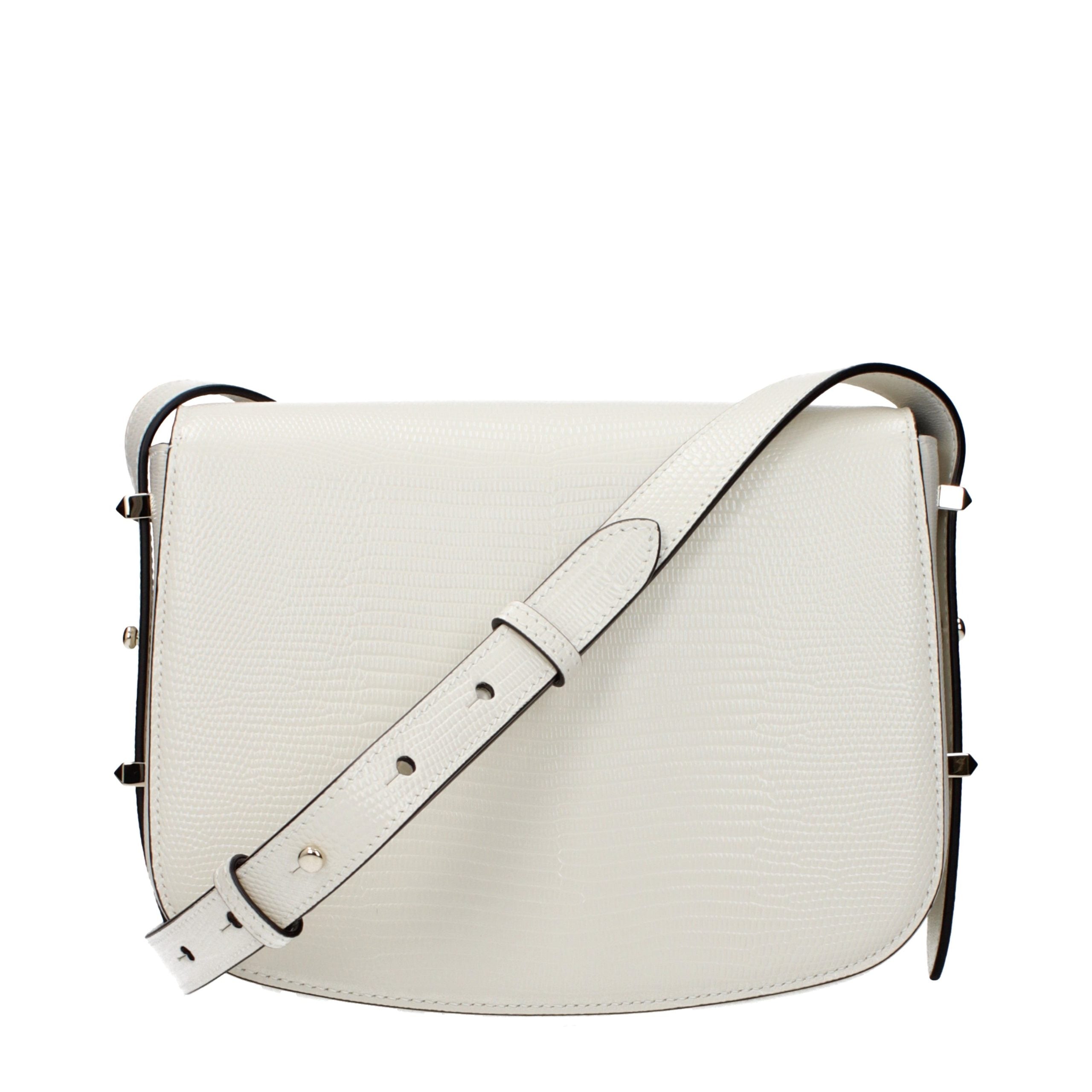 Weiße Leder Crossbody-Tasche