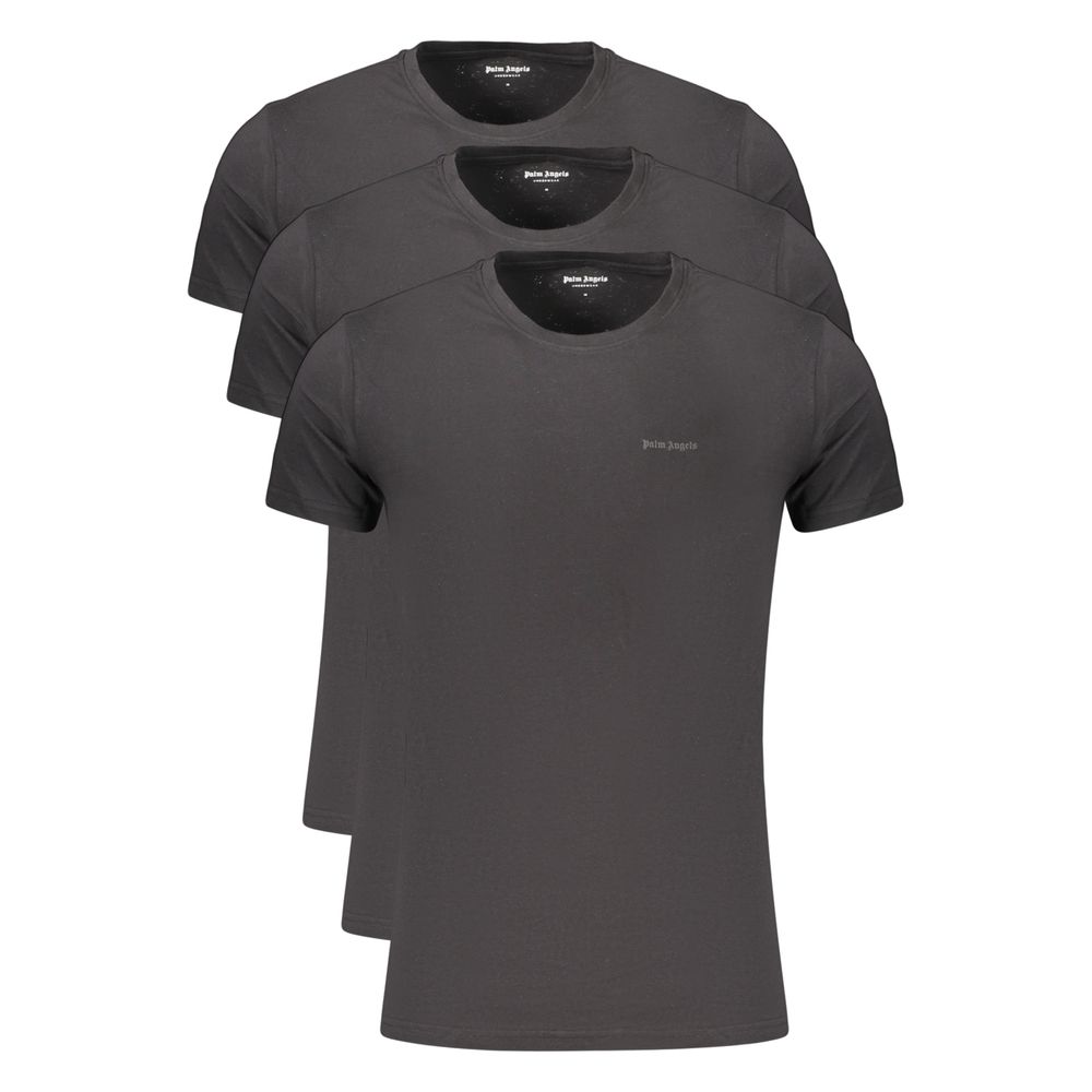 Schwarzes Baumwoll-T-Shirt für Herren