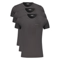 Schwarzes Baumwoll-T-Shirt für Herren