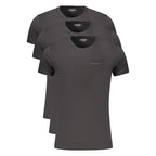 Schwarzes Baumwoll-T-Shirt für Herren