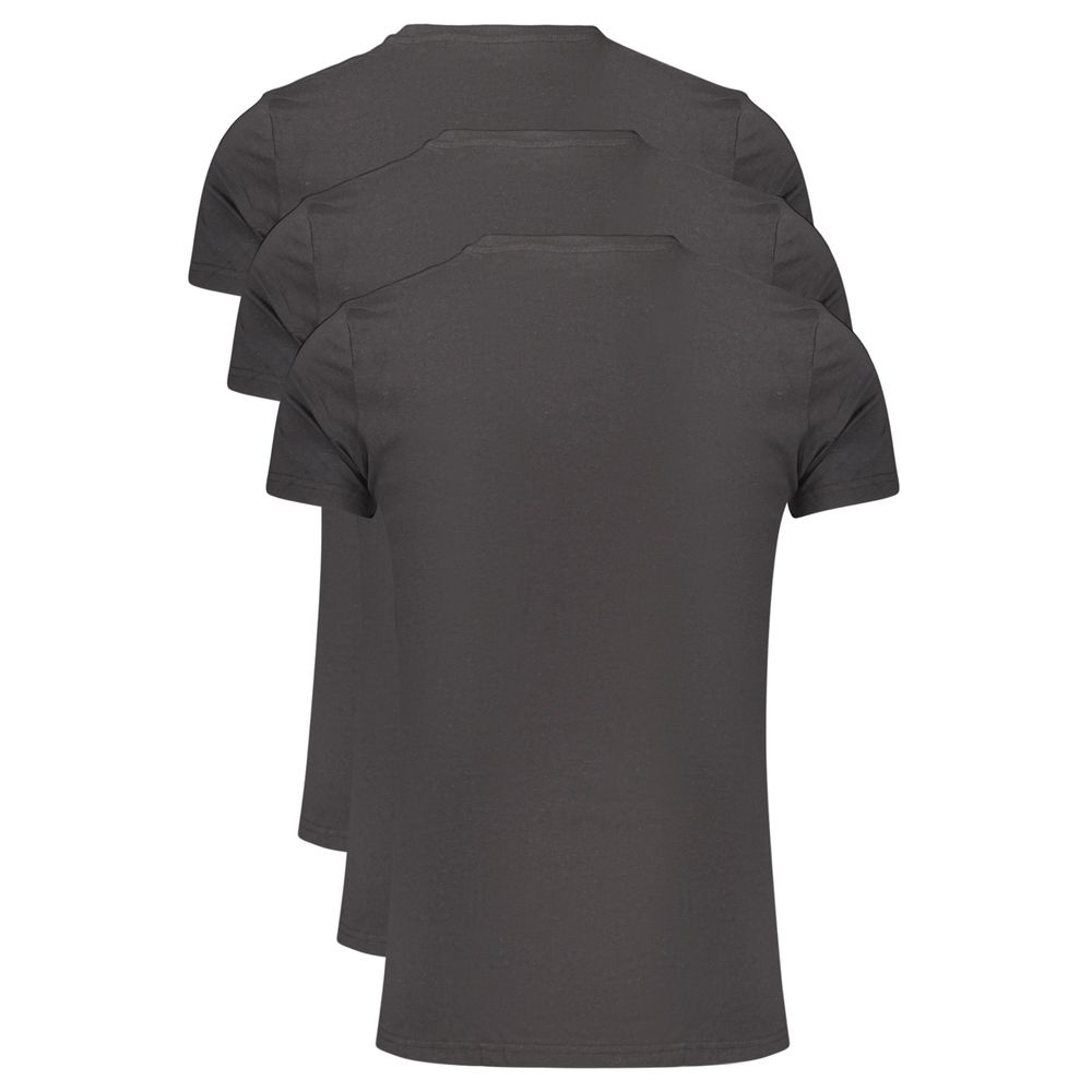 Schwarzes Baumwoll-T-Shirt für Herren