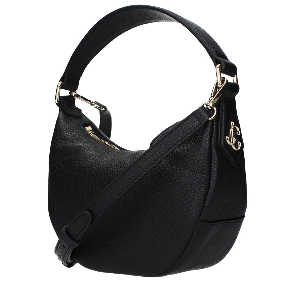 Schwarze Lederhandtasche