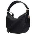 Schwarze Lederhandtasche