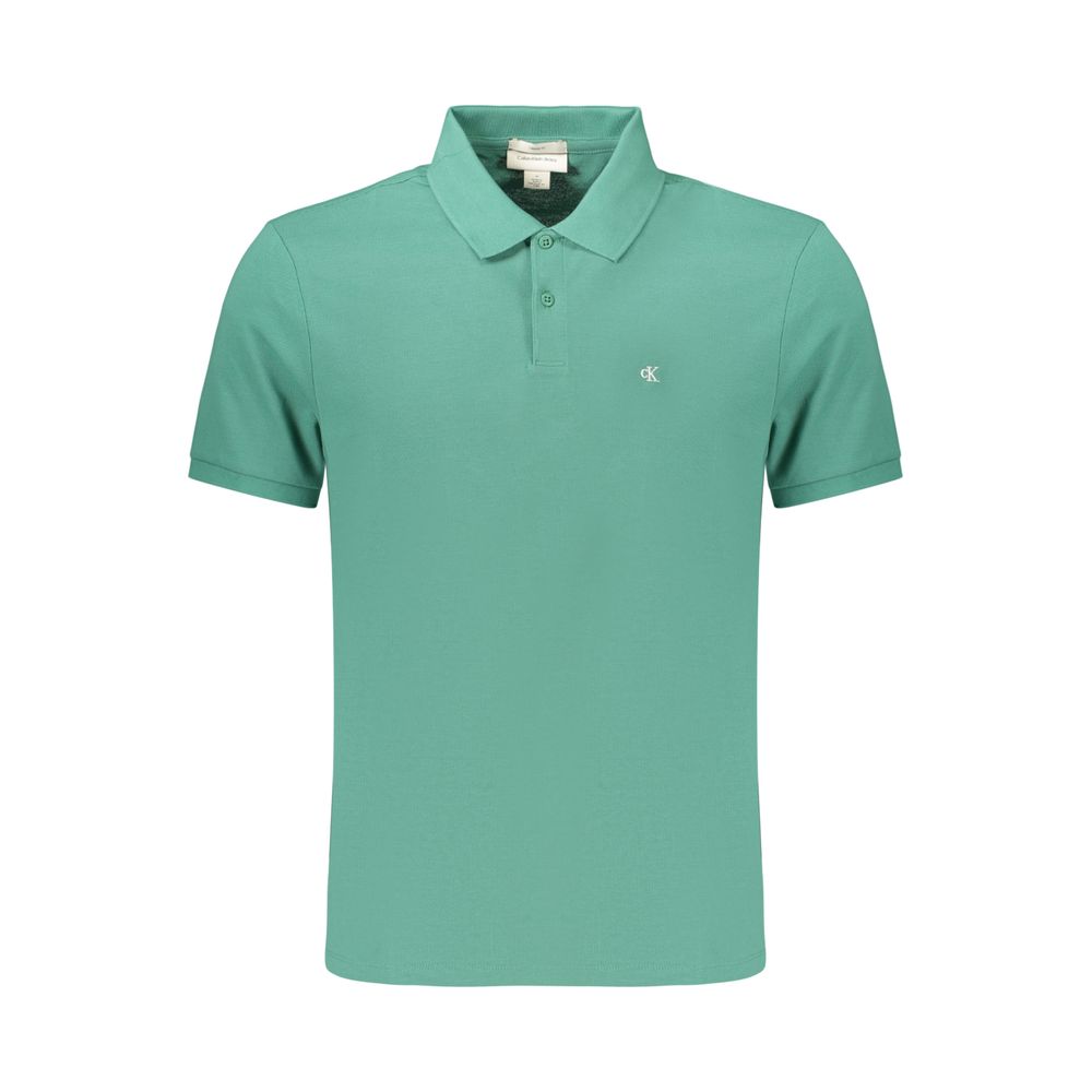 Scharfes grünes Kontrast-Poloshirt