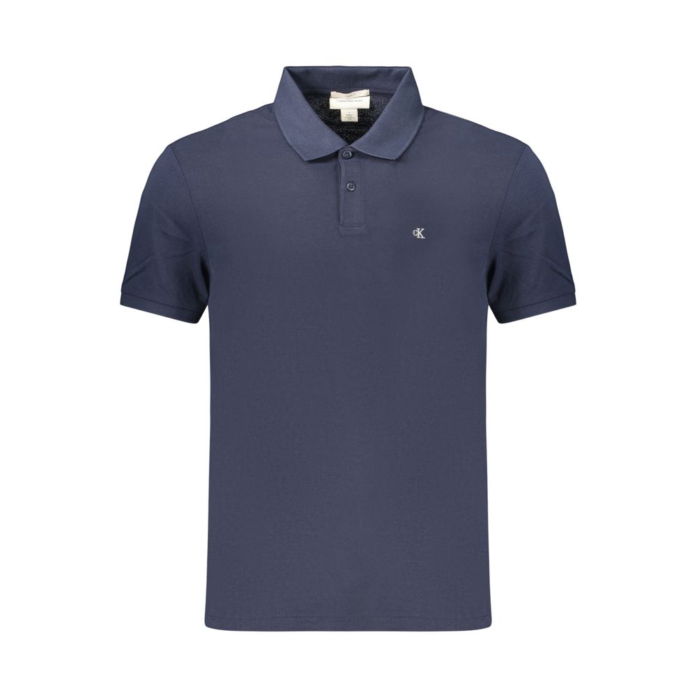 Blaues Baumwoll-Poloshirt für Herren