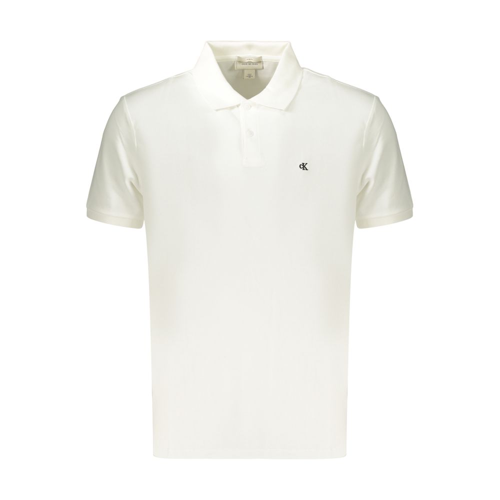 Weißes Herren-Poloshirt aus Baumwolle