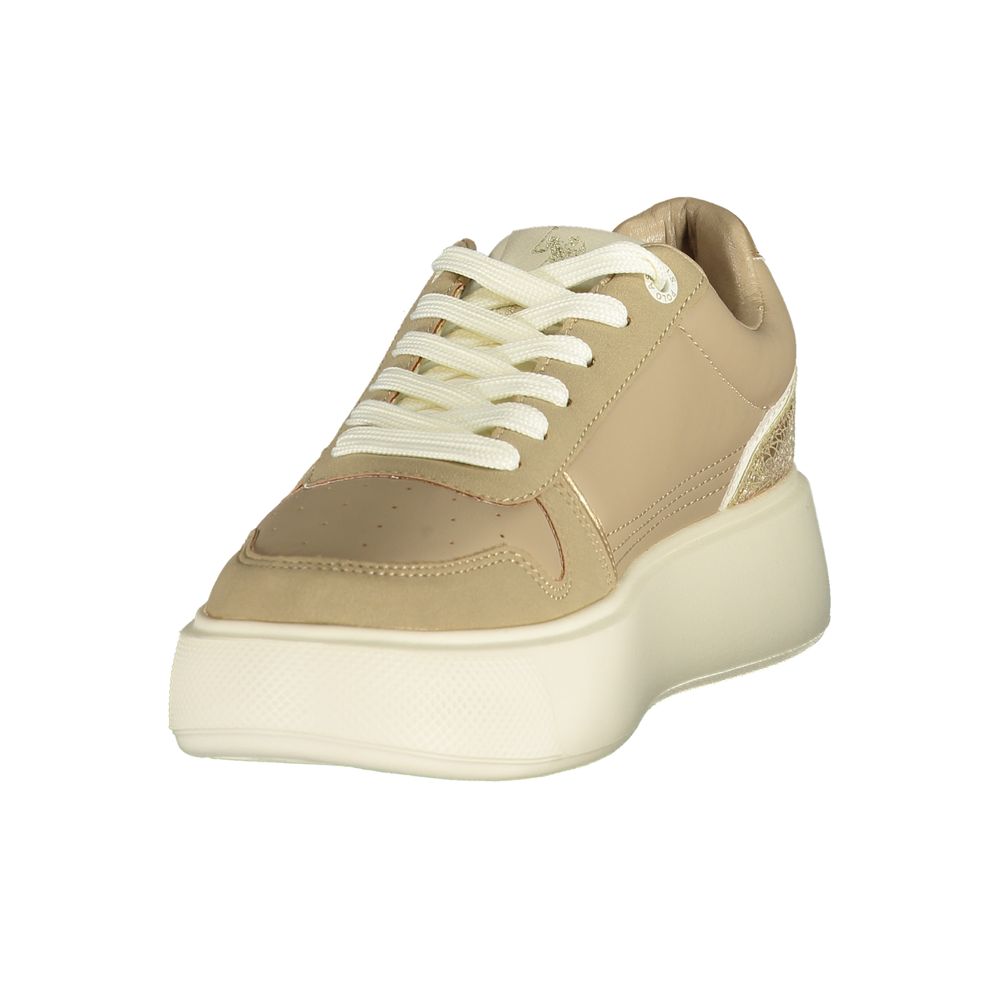 Damen-Sneaker aus beigem Polyurethan
