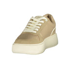 Damen-Sneaker aus beigem Polyurethan