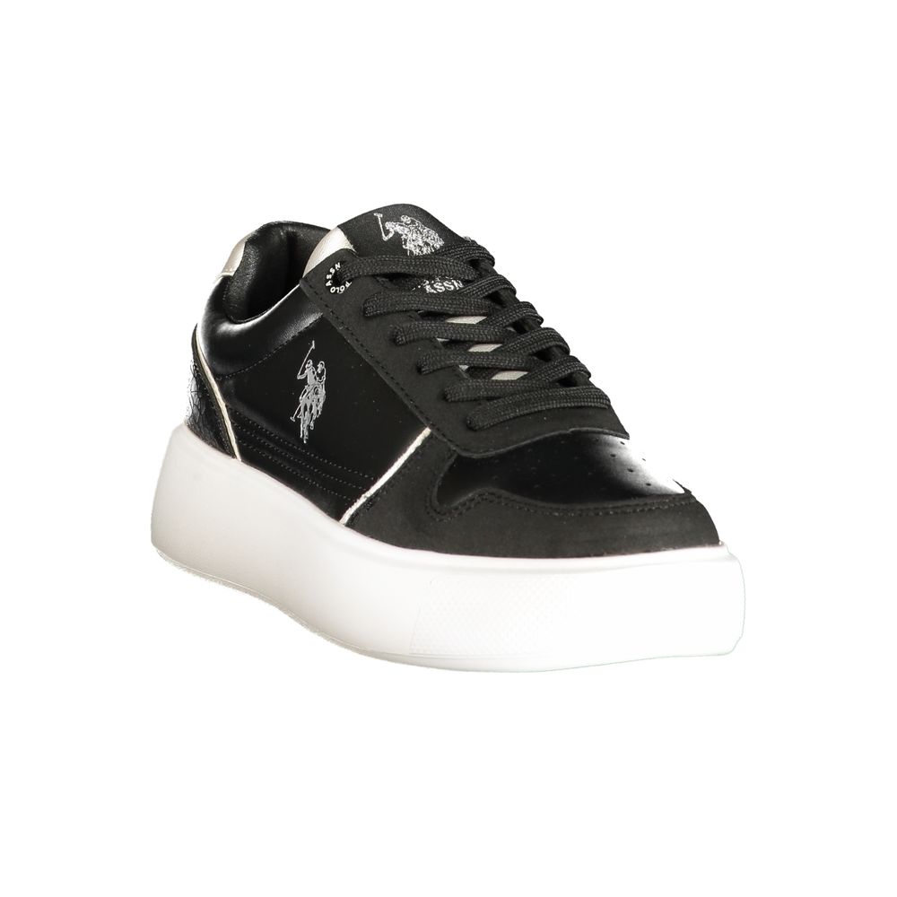 Schwarzer Damen-Sneaker aus Polyurethan