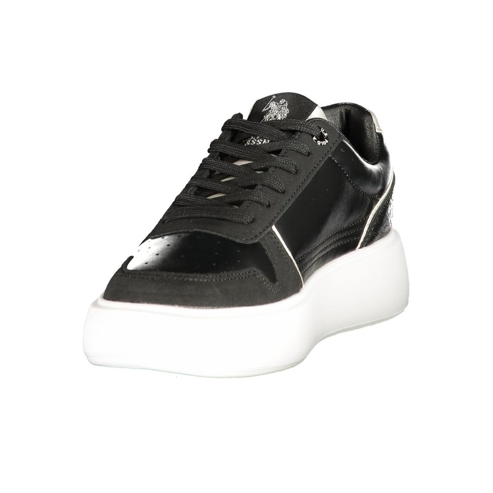 Schwarzer Damen-Sneaker aus Polyurethan