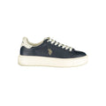 Blaue Damen-Sneaker aus Polyurethan
