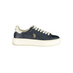 Blaue Damen-Sneaker aus Polyurethan