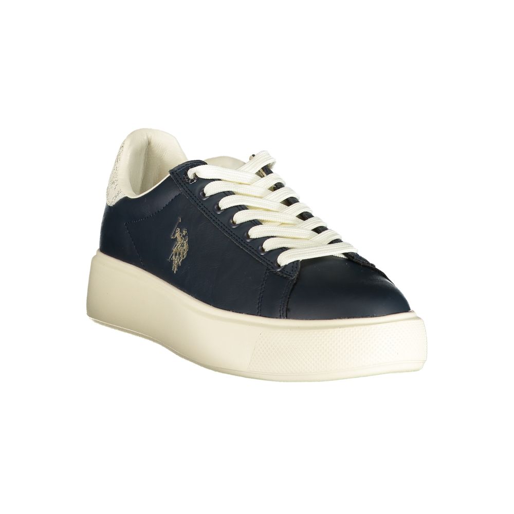 Blaue Damen-Sneaker aus Polyurethan