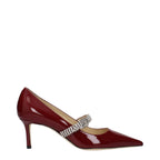 Rote Leder Pumps mit hohem Absatz
