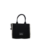 Schwarze Stoffhandtasche