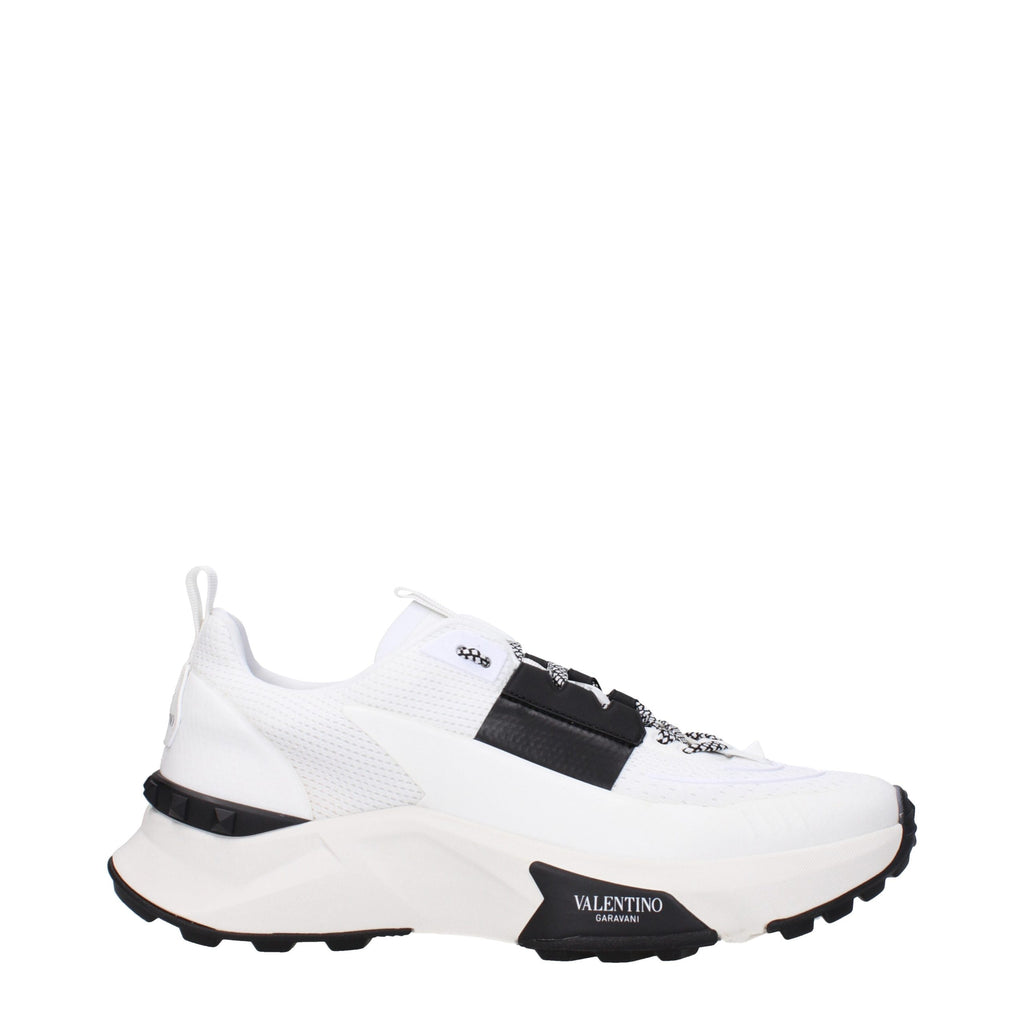Weiße Stoff-Sneaker im Athletic-Look